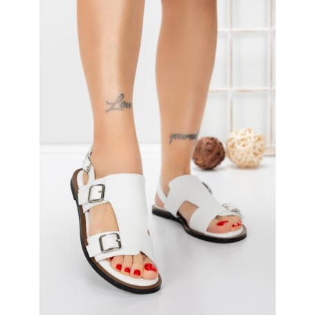 Sandale Dama cu Talpa Joasa 5SY35 WHITE | MEI