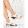 Sandale Dama cu Talpa Joasa 5SY35 WHITE | MEI