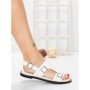 Sandale Dama cu Talpa Joasa 5SY35 WHITE | MEI