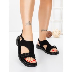 Sandale Dama cu Talpa Joasa 5SY36 BLACK | MEI