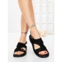 Sandale Dama cu Talpa Joasa 5SY36 BLACK | MEI
