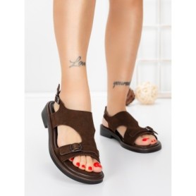 Sandale Dama cu Talpa Joasa 5SY36 BROWN | MEI