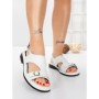 Sandale Dama cu Talpa Joasa 5SY36 WHITE | MEI