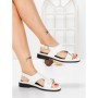 Sandale Dama cu Talpa Joasa 5SY36 WHITE | MEI