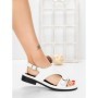 Sandale Dama cu Talpa Joasa 5SY36 WHITE | MEI