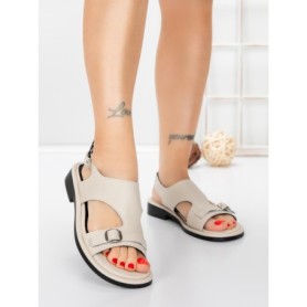 Sandale Dama cu Talpa Joasa 5SY36 BEIGE | MEI