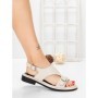 Sandale Dama cu Talpa Joasa 5SY36 BEIGE | MEI
