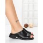 Papuci Dama cu Talpa Joasa 5SY37 BLACK | MEI