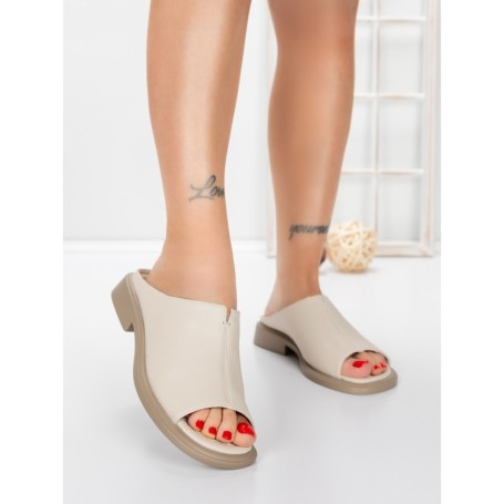 Papuci Dama cu Talpa Joasa 5SY37 BEIGE | MEI