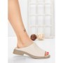 Papuci Dama cu Talpa Joasa 5SY37 BEIGE | MEI