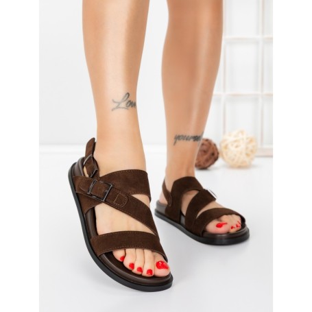 Sandale Dama cu Toc Gros 5SY38 BROWN | MEI