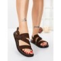 Sandale Dama cu Toc Gros 5SY38 BROWN | MEI