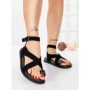 Sandale Dama cu Talpa Joasa 5SY39 BLACK | MEI
