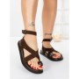 Sandale Dama cu Talpa Joasa 5SY39 BROWN | MEI