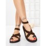 Sandale Dama cu Talpa Joasa 5SY39 BROWN | MEI