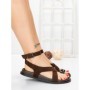 Sandale Dama cu Talpa Joasa 5SY39 BROWN | MEI