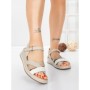 Sandale Dama cu Talpa Joasa 5GS25 OFF WHITE | MEI