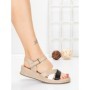 Sandale Dama cu Talpa Joasa 5GS25 BEIGE | MEI