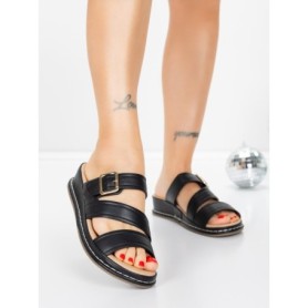 Papuci Dama cu Talpa Joasa 5GS26 BLACK | MEI