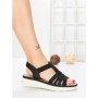 Sandale Dama cu Talpa Joasa 5GS27 BLACK | MEI