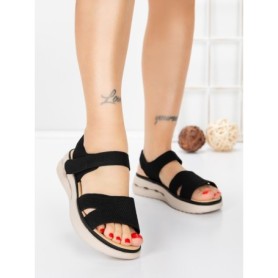 Sandale Dama cu Talpa Joasa 5GS28 BLACK | MEI