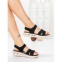 Sandale Dama cu Talpa Joasa 5GS28 BLACK | MEI