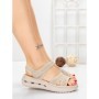 Sandale Dama cu Talpa Joasa 5GS28 BEIGE | MEI