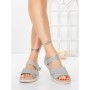 Sandale Dama cu Talpa Joasa 5GS28 GREY | MEI
