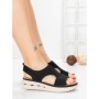 Sandale Dama cu Talpa Joasa 5GS29 BLACK | MEI