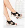Sandale Dama cu Talpa Joasa 5GS29 BLACK | MEI