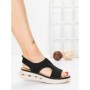 Sandale Dama cu Talpa Joasa 5GS29 BLACK | MEI