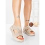 Sandale Dama cu Talpa Joasa 5GS29 BEIGE | MEI
