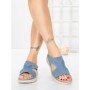 Sandale Dama cu Talpa Joasa 5GS29 BLUE | MEI