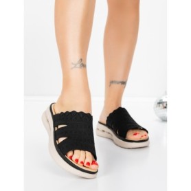 Papuci Dama cu Talpa Joasa 5GS30 BLACK | MEI