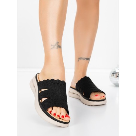 Papuci Dama cu Talpa Joasa 5GS30 BLACK | MEI