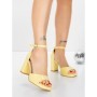 Sandale Dama cu Toc Gros 5BD31 YELLOW | MEI