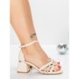 Sandale Dama cu Toc Gros 5JD10 BEIGE | MEI