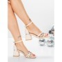 Sandale Dama cu Toc Gros 5JD10 BEIGE | MEI