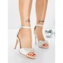 Sandale Dama cu Toc Subtire 5YXD7 WHITE | MEI
