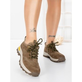 Pantofi Casual Dama din piele naturala K22112 KHAKI | BERLINER