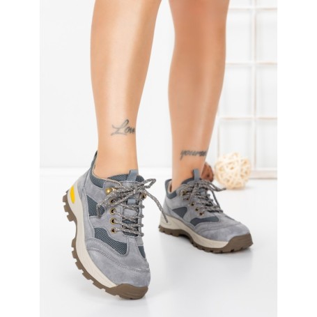 Pantofi Casual Dama din piele naturala K22112 GREY | BERLINER