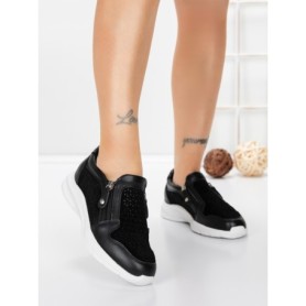 Pantofi Casual Dama din piele naturala CS07 BLACK | FRANCO GERARDO