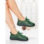 Pantofi Casual Dama din piele naturala 98088 GREEN | FORMAZIONE