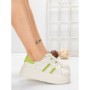Pantofi Sport Dama din piele naturala P58023 WHITE-GREEN | BERLINER