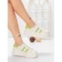 Pantofi Sport Dama din piele naturala P58023 WHITE-GREEN | BERLINER