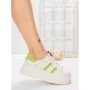 Pantofi Sport Dama din piele naturala P58023 WHITE-GREEN | BERLINER