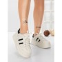 Pantofi Sport Dama din piele naturala P58023 WHITE-BLACK | BERLINER