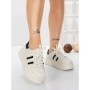 Pantofi Sport Dama din piele naturala P58023 WHITE-BLACK | BERLINER