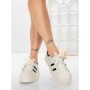 Pantofi Sport Dama din piele naturala P58023 WHITE-BLACK | BERLINER
