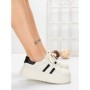 Pantofi Sport Dama din piele naturala P58023 WHITE-BLACK | BERLINER